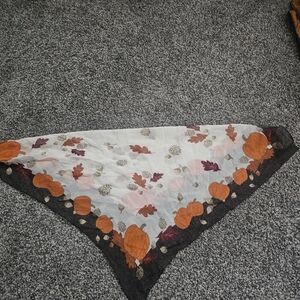 Autumn Leaf and Pumpkin Scarf